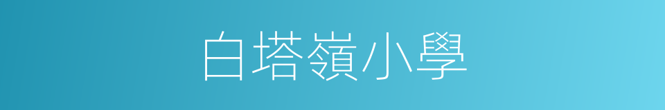 白塔嶺小學的同義詞