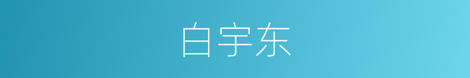 白宇东的同义词