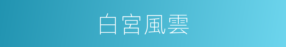白宮風雲的同義詞