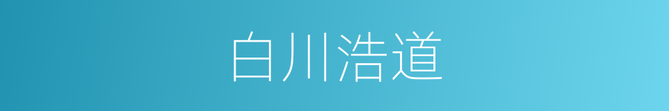 白川浩道的同义词