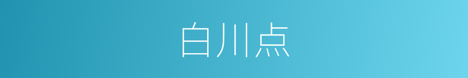 白川点的同义词