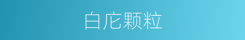 白庀颗粒的同义词