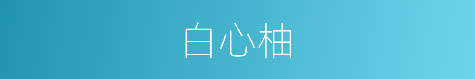白心柚的同义词
