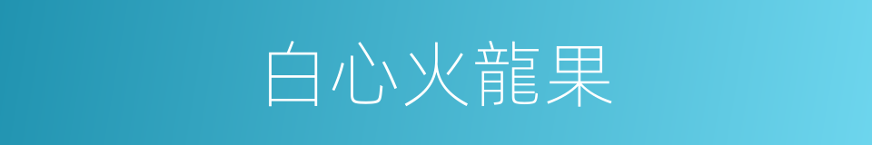 白心火龍果的同義詞