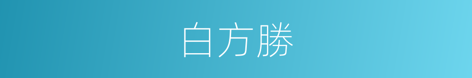 白方勝的同義詞