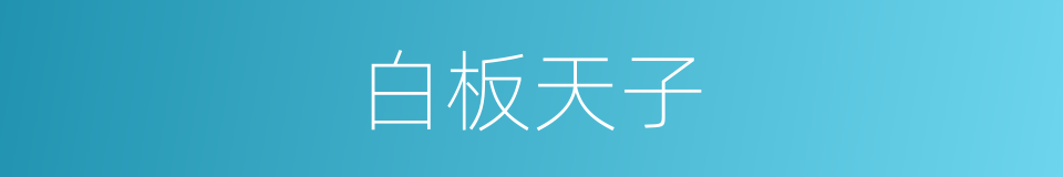 白板天子的意思