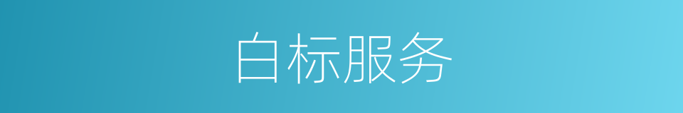 白标服务的同义词