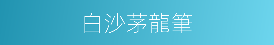 白沙茅龍筆的同義詞