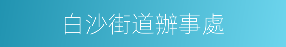 白沙街道辦事處的同義詞