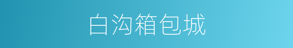 白沟箱包城的同义词