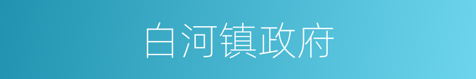 白河镇政府的同义词