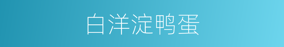 白洋淀鸭蛋的同义词