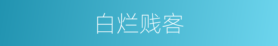 白烂贱客的同义词