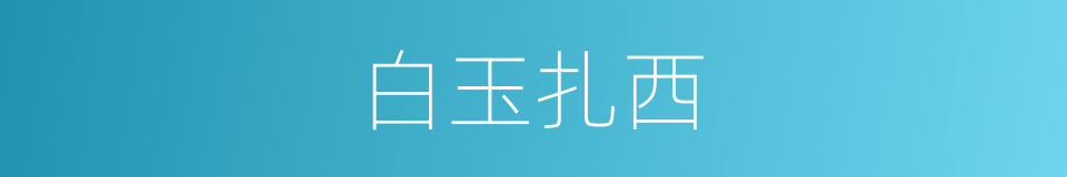 白玉扎西的同义词