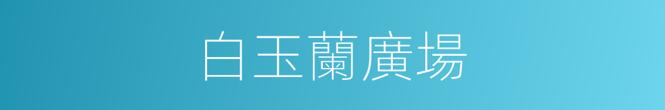 白玉蘭廣場的同義詞