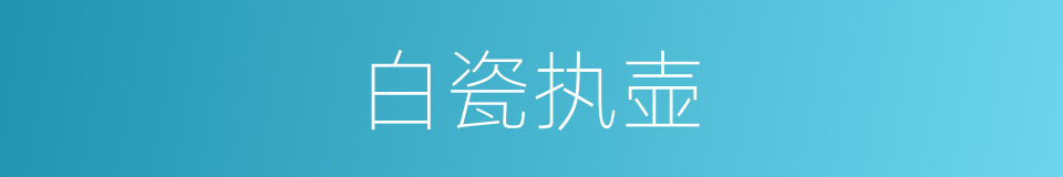 白瓷执壶的意思