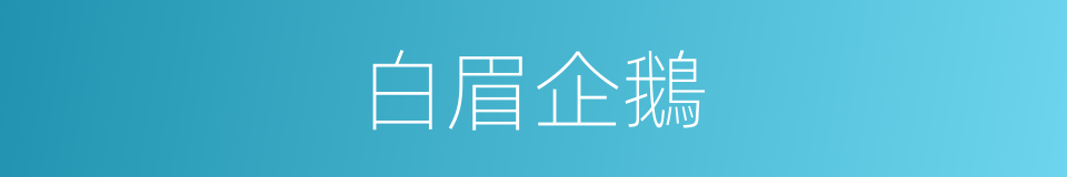 白眉企鵝的同義詞