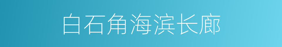 白石角海滨长廊的同义词