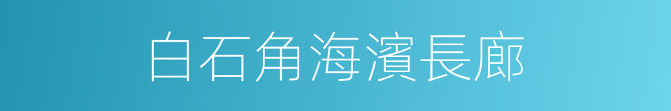 白石角海濱長廊的同義詞