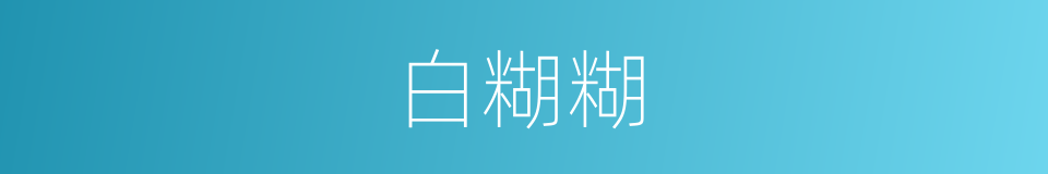 白糊糊的同義詞