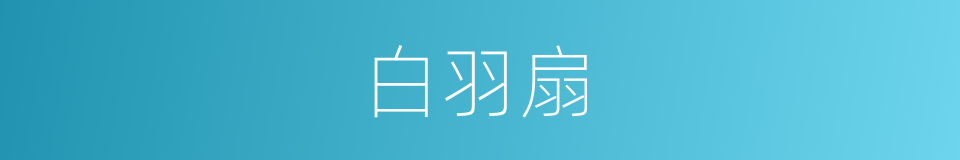 白羽扇的意思
