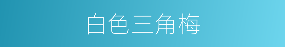 白色三角梅的同义词