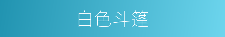 白色斗篷的同义词
