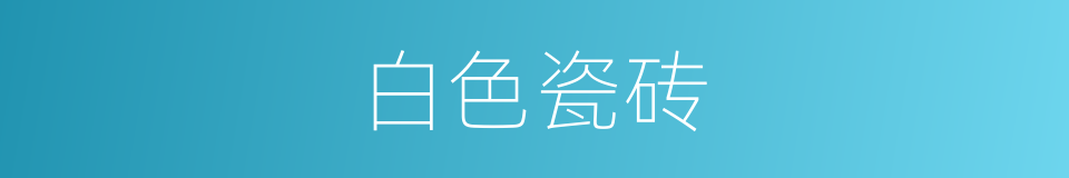 白色瓷砖的同义词