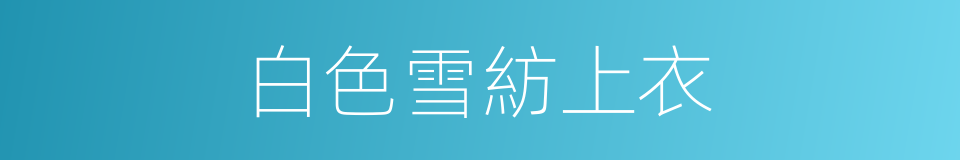 白色雪紡上衣的同義詞