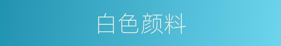 白色颜料的同义词