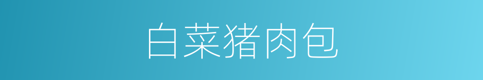 白菜猪肉包的同义词