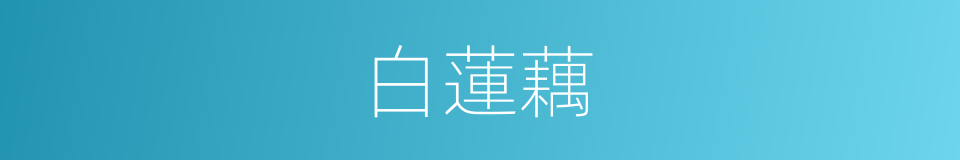 白蓮藕的同義詞