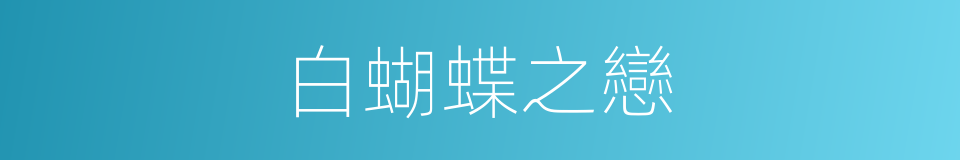 白蝴蝶之戀的同義詞