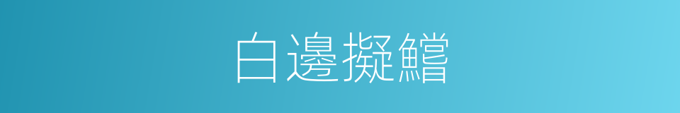 白邊擬鱨的同義詞