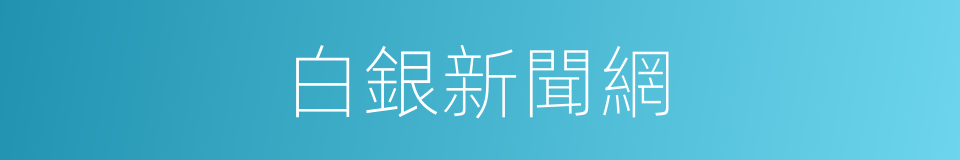 白銀新聞網的同義詞