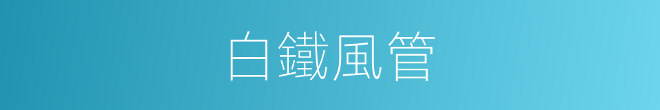 白鐵風管的同義詞