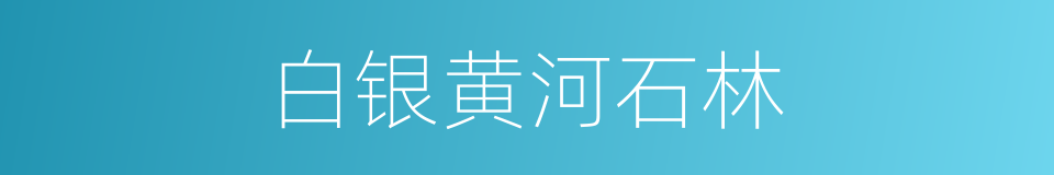 白银黄河石林的同义词