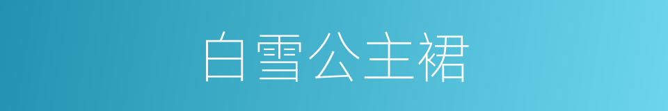 白雪公主裙的同义词