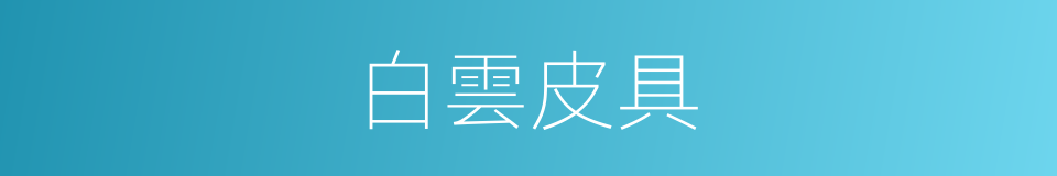 白雲皮具的同義詞