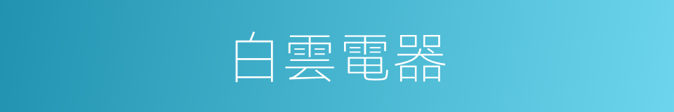 白雲電器的同義詞
