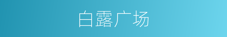 白露广场的同义词