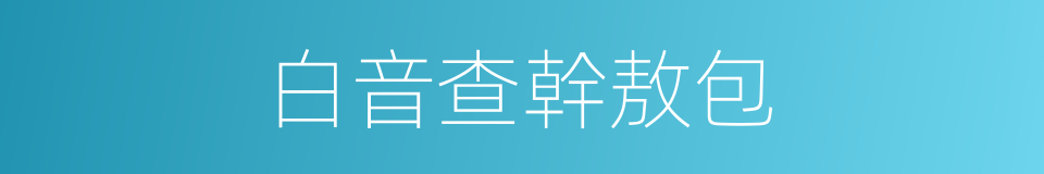 白音查幹敖包的同義詞
