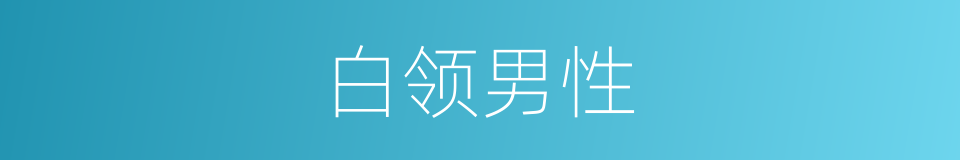 白领男性的同义词