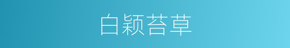 白颖苔草的同义词