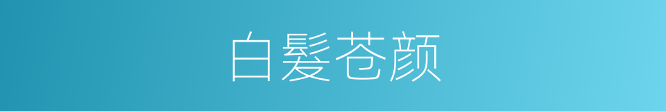 白髮苍颜的同义词