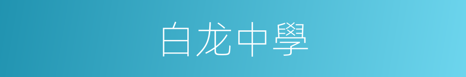 白龙中學的同義詞