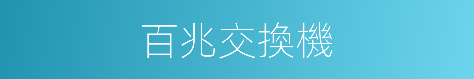 百兆交換機的同義詞