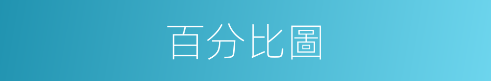 百分比圖的同義詞