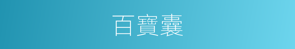 百寶囊的意思