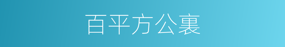 百平方公裏的同義詞